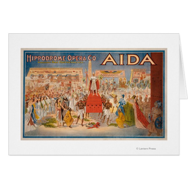 Den spektakel Aida-teatraliska Poster Hälsningskort (Framsidan Horizontal)