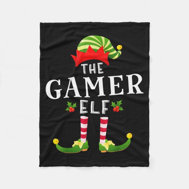 Den Spelar Elf Jul Matchande Pyjamas  Fleecefilt (Framsidan)