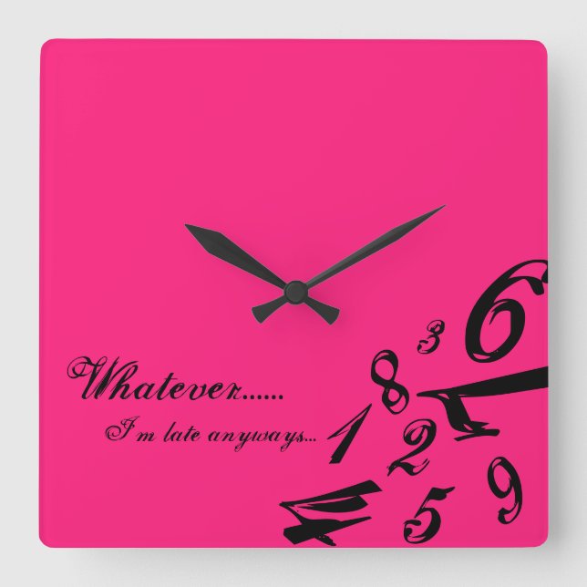 Den spelar ingen roll I-förmiddagen sent tar tid Fyrkantig Klocka (Framsida)