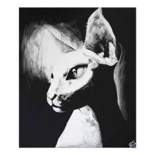 Den Sphynx Katten Feline Original Konst Foto Print