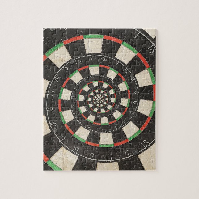 Den spiral pilen stiger ombord det Droste pussel (Vertikal)