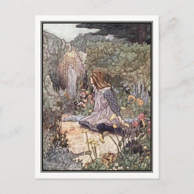 Den spökade trädgården av Charles Robinson Vykort (Framsida)