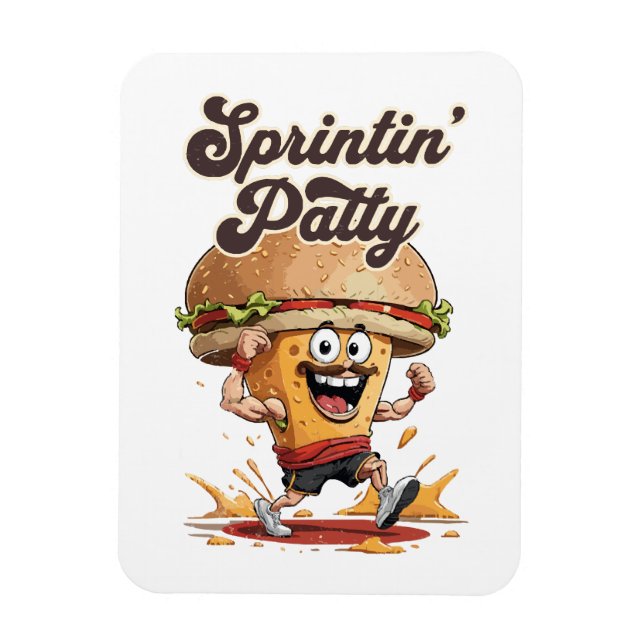 Den Springande Cheeseburgaren Magnet (Vertikal)