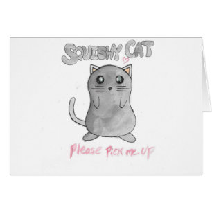 Den Squishy Katten behar väljer upp mig Hälsningskort