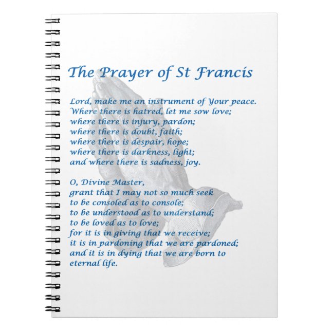 Den St Francis bönen Anteckningsbok (Framsidan)