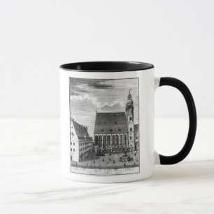 Den St Thomas kyrkan och skolar i Leipzig, 1723 Mugg