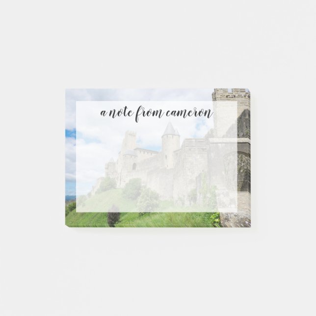 Den stad i Carcassonne som tillsatts alkohol Post-it Block (Framsida)