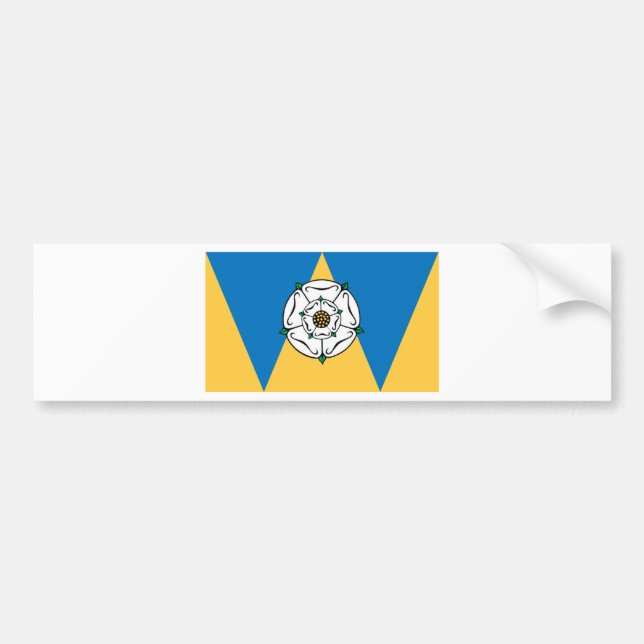 Den ståndsmässiga flagga av väster - yorkshire bildekal (Framsidan)