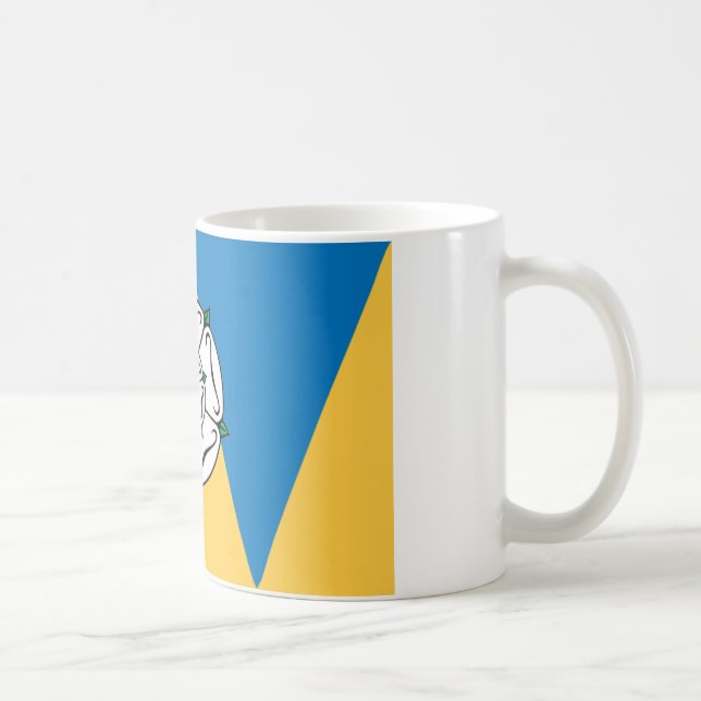 Den ståndsmässiga flagga av väster - yorkshire kaffemugg (Höger)