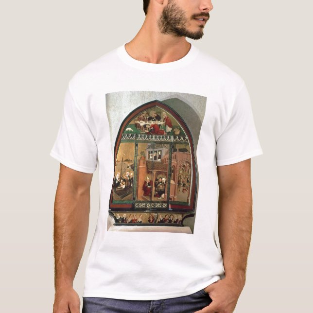 (Den stängda) Tiefenbronn altarpiecen 1432 Tee (Framsida)