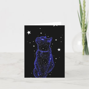 Den Stargazing katten noterar kortet Kort