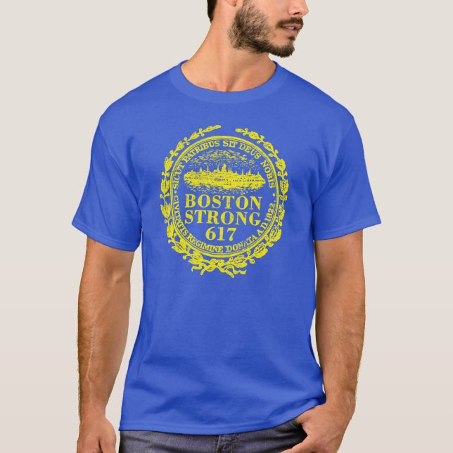 Den starka Boston staden minns Tee Shirt (Framsida)