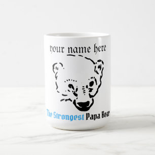Den starkaste björn i pappa, enkel gåva från Pappa Kaffemugg