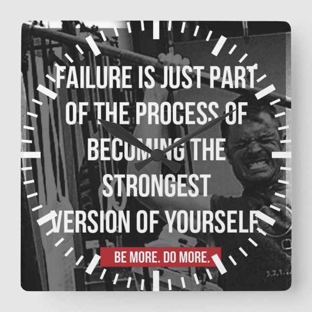 Den starkaste versionen av ditt eget arbetssätt Mo Fyrkantig Klocka (Framsida)