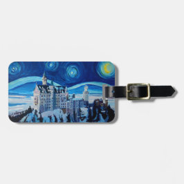 Den Starry natten med det romantiska slottet Van Bagagebricka