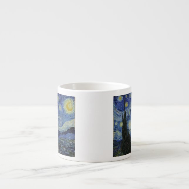 Den Starry natten - Van Gogh (1888) Espressomugg (Framsidan)