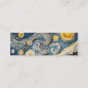 Den Starry natten Van Gogh målar bokmärkekortet Mini Visitkort