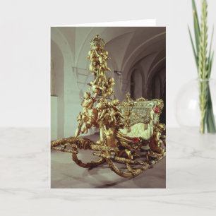 Den statliga sleighen av Ludwig II byggde 1872-80 Helgkort