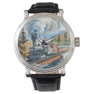Den Steamlocomotive korsningen överbryggar Armbandsur
