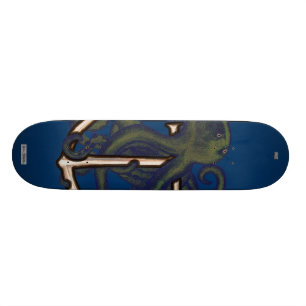 Den Steampunk bläckfisken över ankrar Skateboard Bräda 20,5 Cm