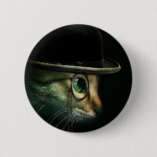 Den Steampunk katten klämmer fast knäppas tillbaka Knapp