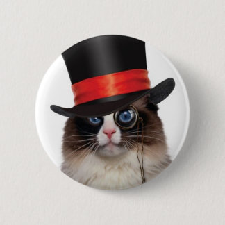 Den Steampunk katten klämmer fast knäppas tillbaka Knapp
