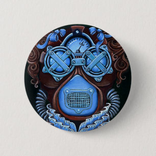 Den Steampunk maskeraden knäppas Knapp