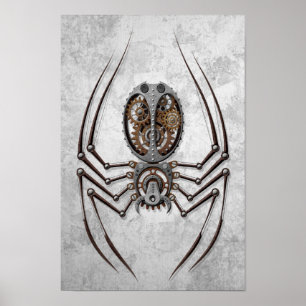 Den Steampunk spindeln på buse stålsätter Poster