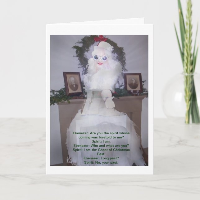 Den Steampunk spöken av förgången jul Helgkort (Framsida)