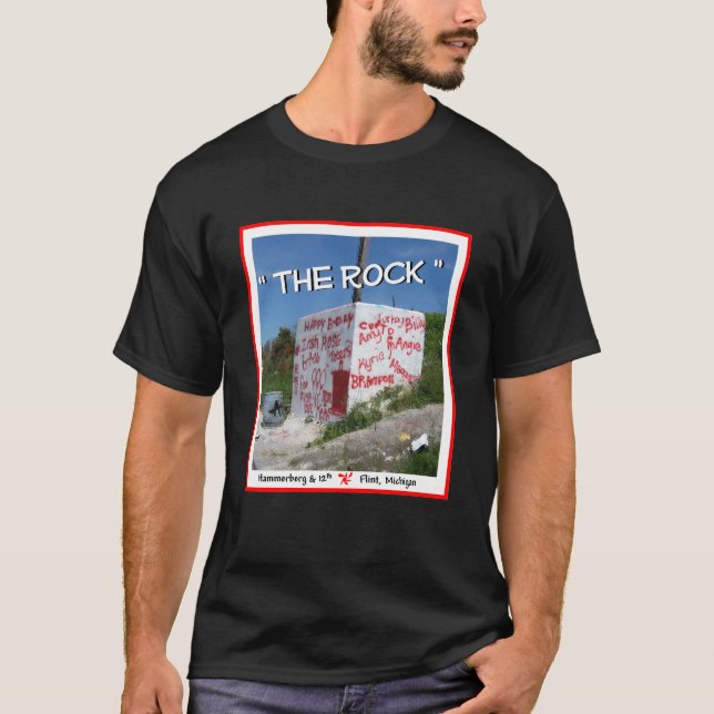 "Den sten" - flintan, Michigan T-shirt (Framsida)