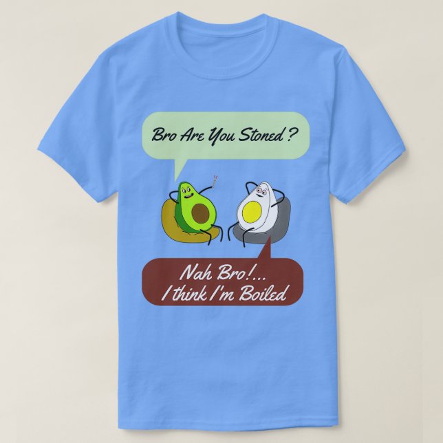 Den stenade Avocado T Shirt (Design framsida)
