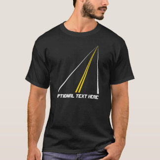 Den stenlade konvergerande vägen för gatan fodrar t-shirt