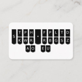 Den Steno för domstolreportersvarten maskinen Visitkort