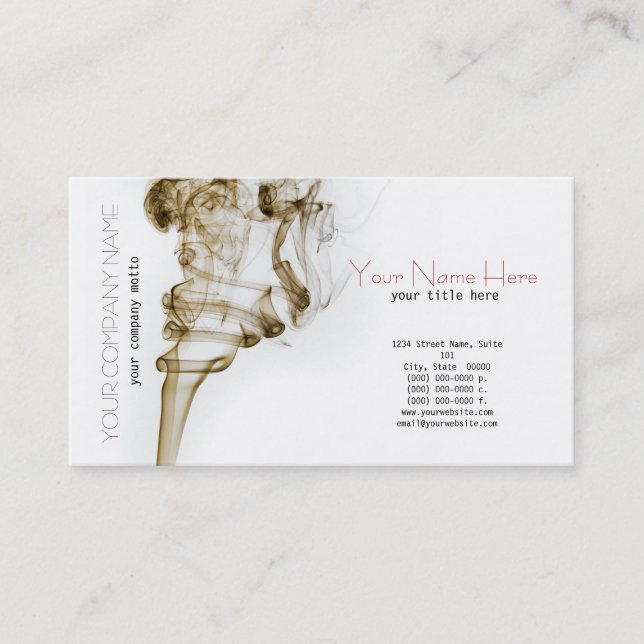 Den stilfulla dansen röker kortet visitkort (Framsida)