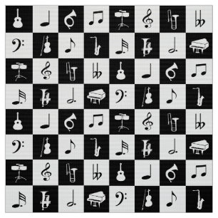 Den stilfulla moderna musik noter och tyg