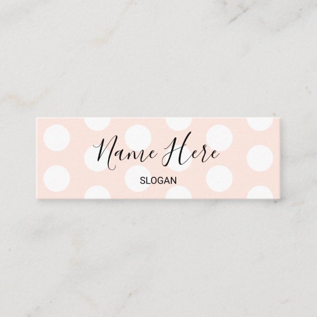 Den stilfulla moderna polkaen pricker mini- mini visitkort (Framsida)