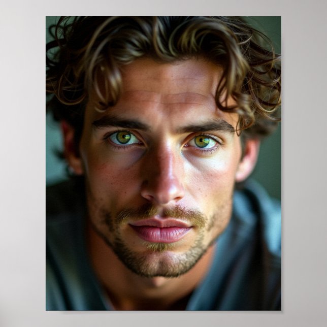 Den stiliga unge amerikan mannen poster (Framsidan)