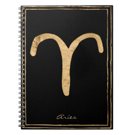 Den stiliserade astrologsymbolen guld anteckningsbok