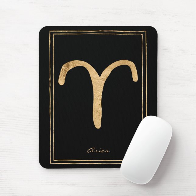 Den stiliserade astrologsymbolen guld musmatta (Med mus)