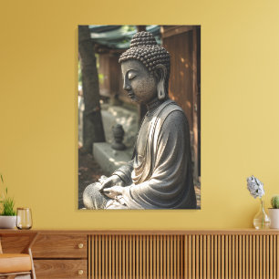 Den Stilla Buddhan Canvastryck