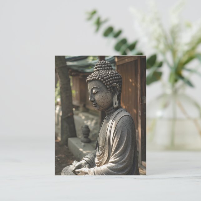 Den Stilla Buddhan Vykort (Stående Fram)