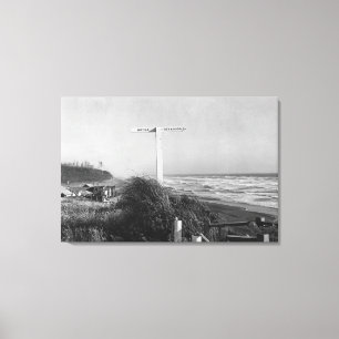 Den Stillahavs- stranden, WA - underteckna Miles Canvastryck