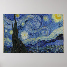 Den stjärnklara natten av Van Gogh Poster