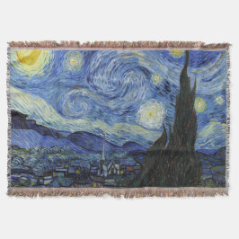Den stjärnklara natten av Vincent Van Gogh Filt
