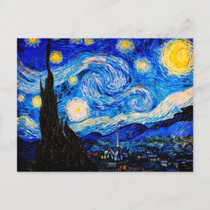 Den stjärnklara natten av Vincent Van Gogh Vykort
