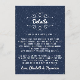 Den Stjärnklara Nattens Bröllopssamling - Detalj Tilläggskort