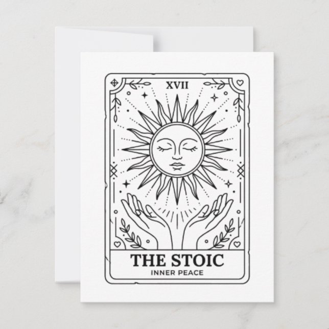 Den Stoiska Tarotkortet Anteckningskort (Framsida)