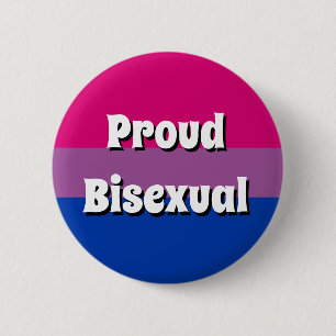 Den stolt bisexuella flagga knäppas knapp