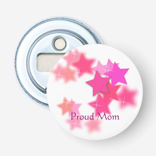 Den stolt mamman knäppas flaskaöppnaren flasköppnare (Framsidan)