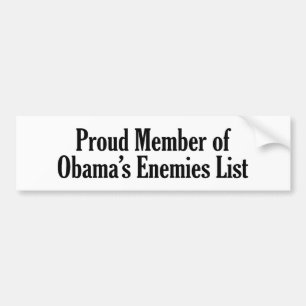 Den stolt medlemmen av Obamas fiender listar Bildekal